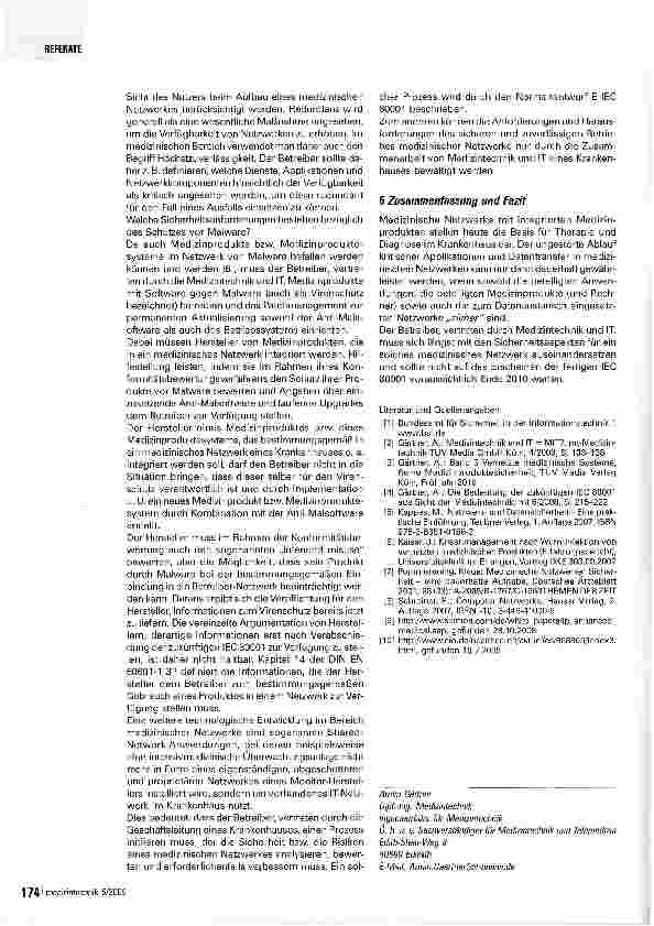 Vorschauseite 6: Medizinische Netzwerke und vernetzte medizinische Systeme - Teil 1
