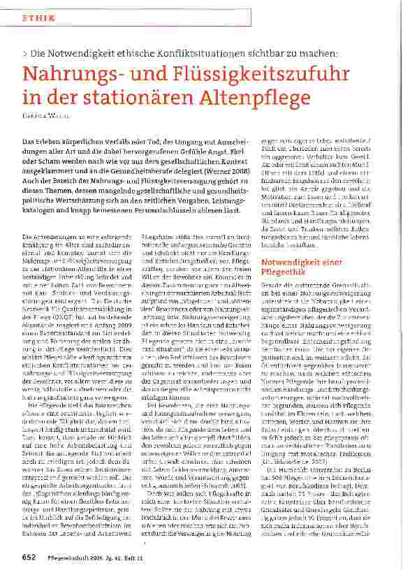 Vorschauseite 1: Nahrungsund Flüssigkeitszufuhr in der stationären Altenpflege
