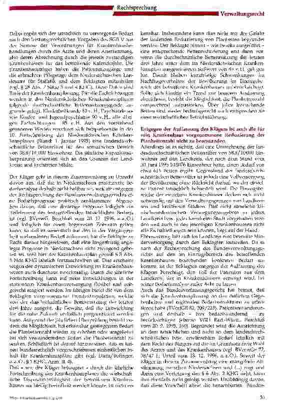 Vorschauseite 3: Bettenbedarf im Sinne des KHG