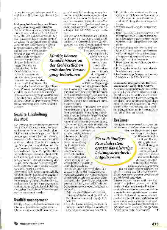Vorschauseite 4: Einseitiger Machtzuwachs für die Kostenträger