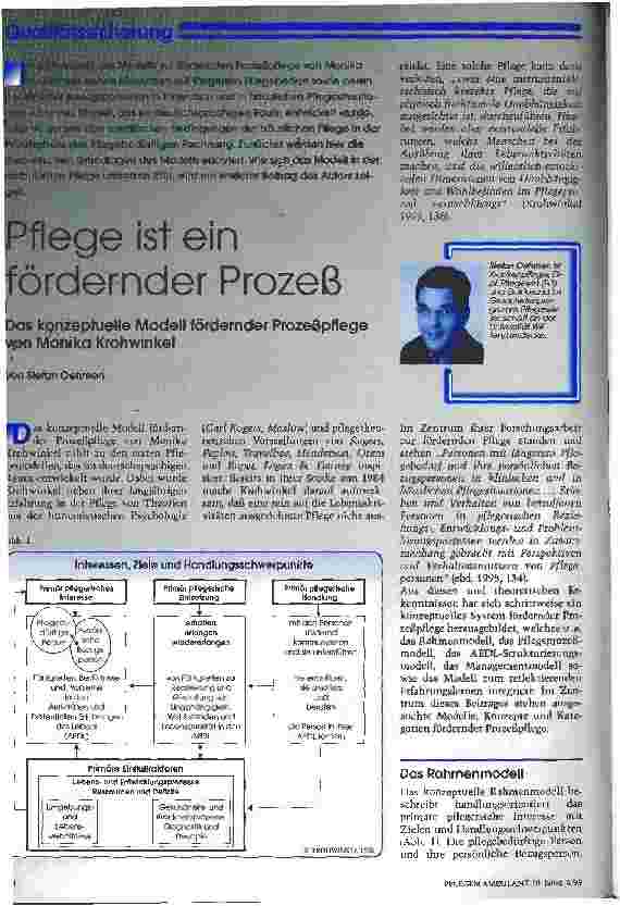 Vorschauseite 1: Pflege ist ein fördernder Prozeß