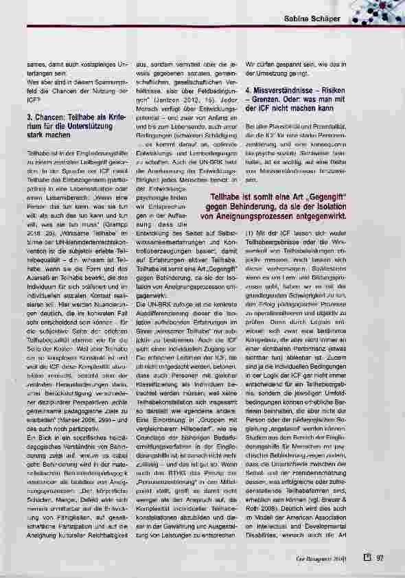 Vorschauseite 3: Die ICF - Potentiale und Missverständnisse eines attraktiven Deutungsangebots