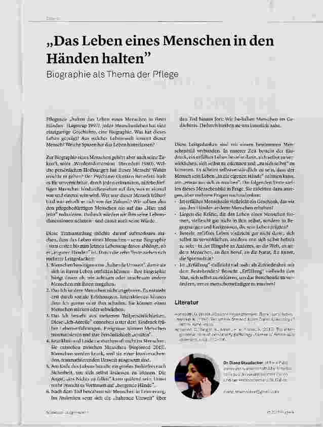 Vorschauseite 1: Das Leben eines Menschen in den Händen halten