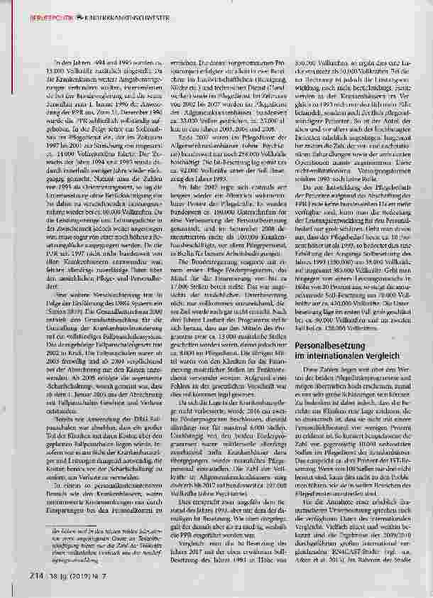 Vorschauseite 2: Unterbesetzung im Pflegedienst der Krankenhäuser: Historische Entwicklung und gegenwärtige Situation