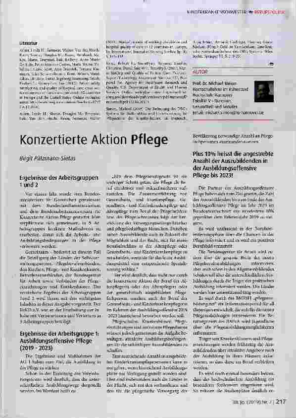 Vorschauseite 5: Unterbesetzung im Pflegedienst der Krankenhäuser: Historische Entwicklung und gegenwärtige Situation