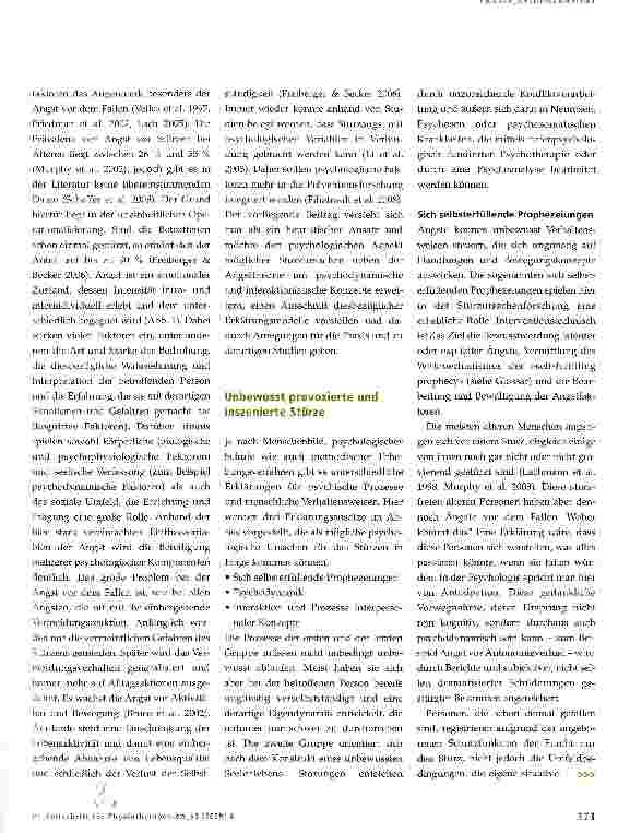 Vorschauseite 2: Der psychologisch bedingte Sturz