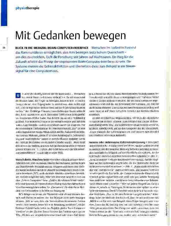 Vorschauseite 1: Mit Gedanken bewegen