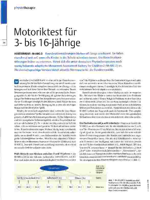 Vorschauseite 1: Motoriktest für 3-bis 16-Jährige