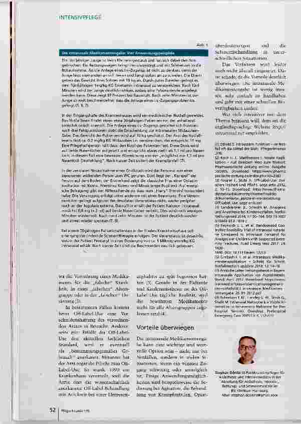 Vorschauseite 3: Nützliche Alternative zum venösen Zugang