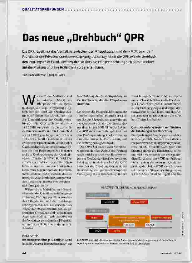 Vorschauseite 1: Das neue „Drehbuch“ QPR