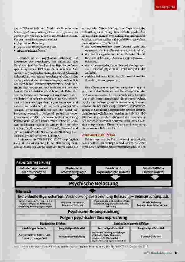 Vorschauseite 2: Psychische Belastung in der Gefährdungsbeurteilung helfen Standards?