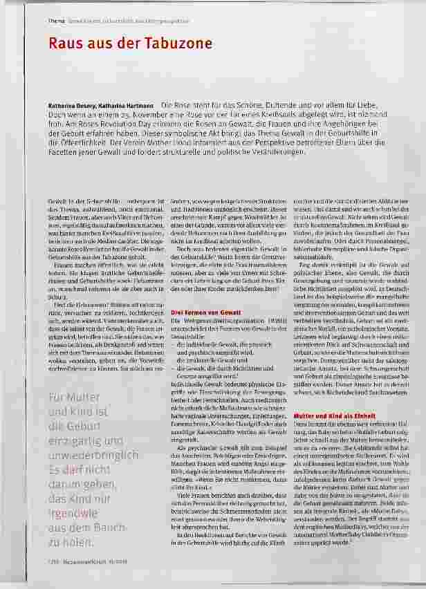 Vorschauseite 1: Raus aus der Tabuzone
