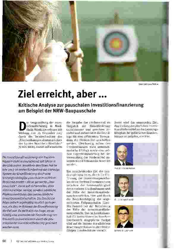 Vorschauseite 1: Ziel erreicht, aber...