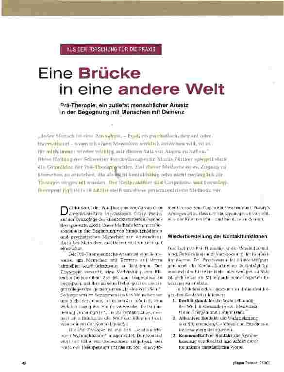 Vorschauseite 1: Eine Brücke in eine andere Welt
