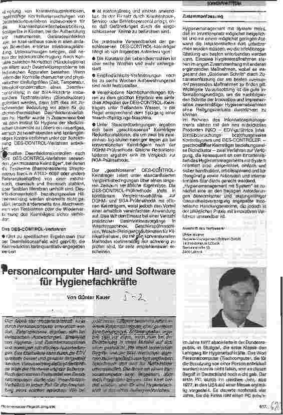 Vorschauseite 1: Personalcomputer Hardund Software für Hygienefachkräfte