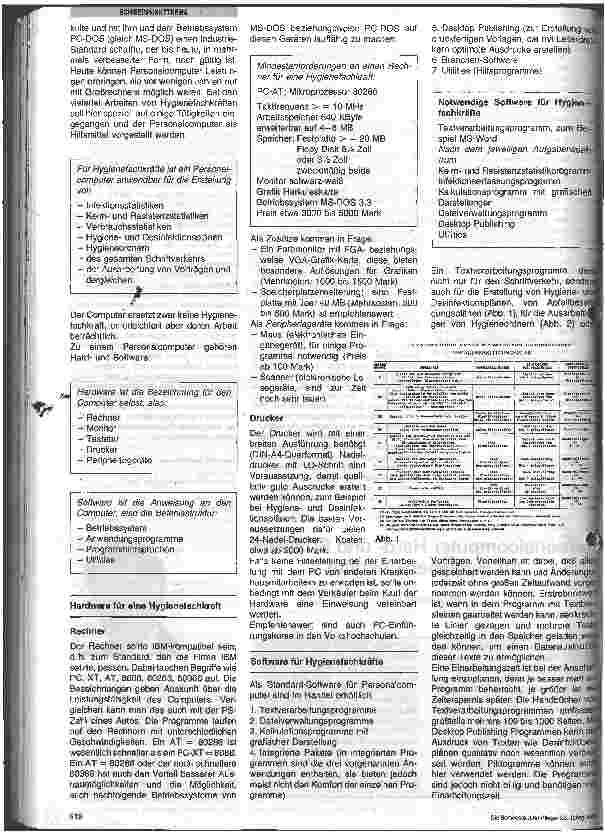 Vorschauseite 2: Personalcomputer Hardund Software für Hygienefachkräfte