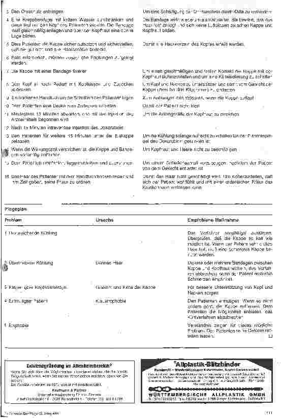 Vorschauseite 2: Stationshandbuch - Klinische Krankenpflege 18. Folge: Kühlung der Kopfhaut bei Zytostatikabehandlung