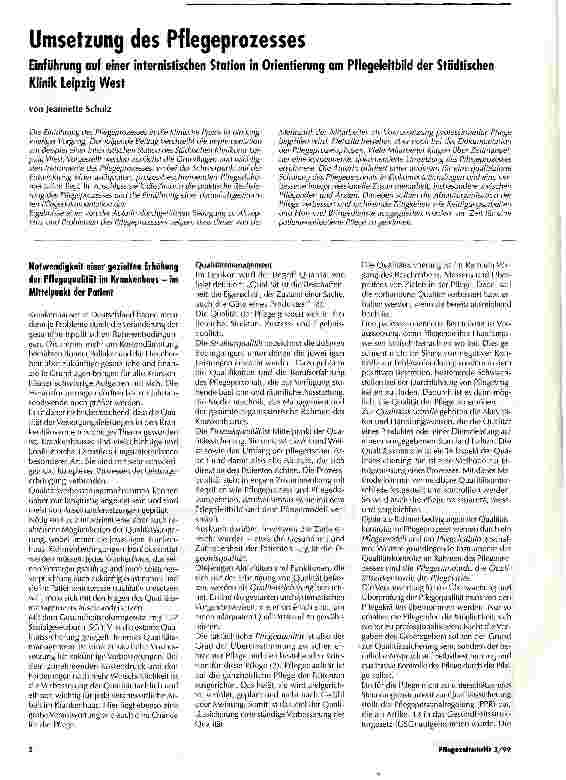 Vorschauseite 1: Umsetzung des Pflegeprozesses