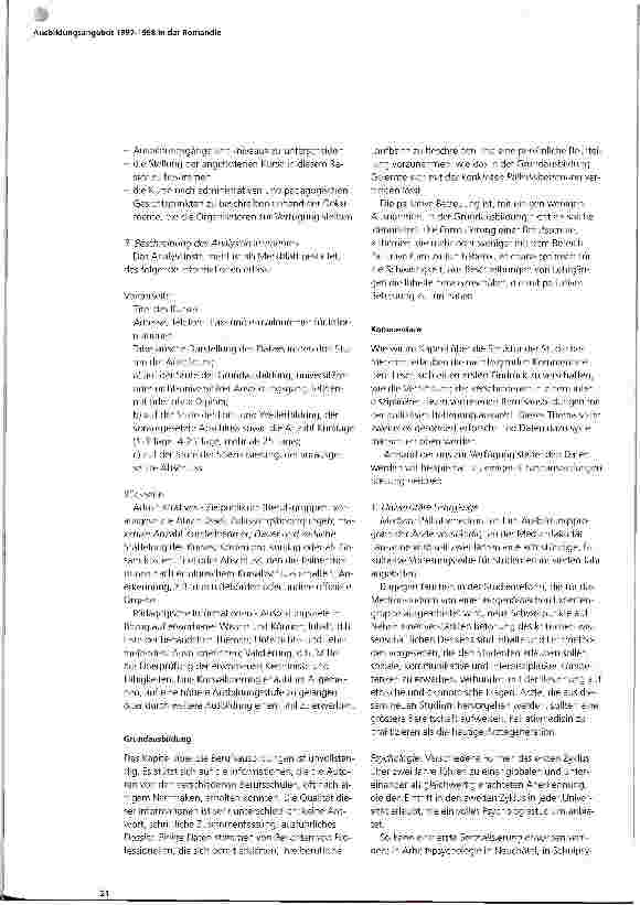 Vorschauseite 3: Palliative Betreuung: Ausbildungsangebot 1997-1998 in der Romandie