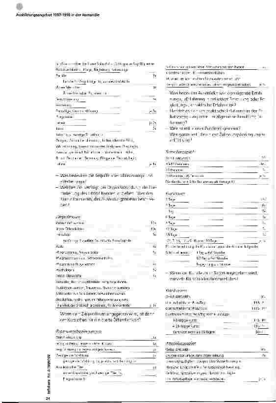 Vorschauseite 6: Palliative Betreuung: Ausbildungsangebot 1997-1998 in der Romandie