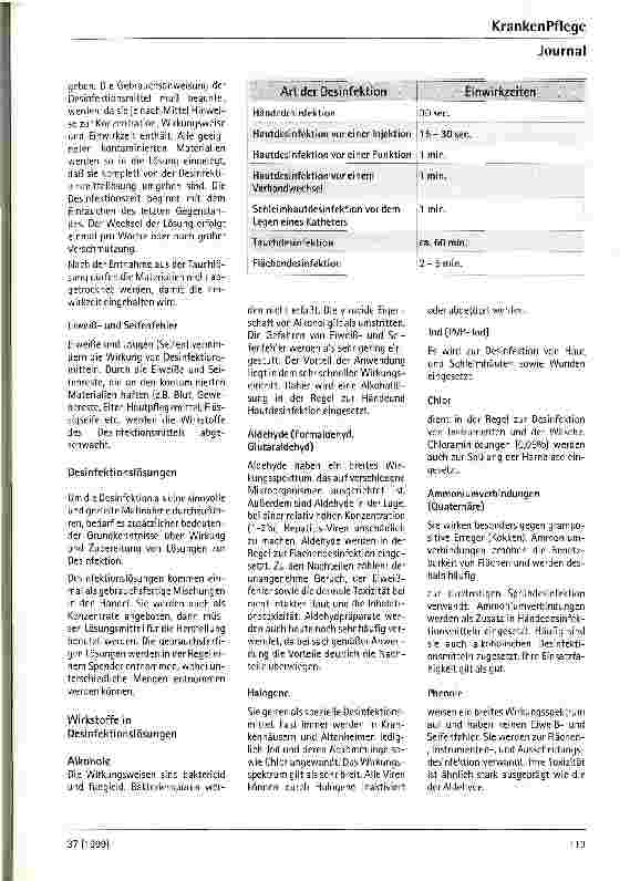 Vorschauseite 5: Maßnahmen gegen die Fäulnis (Sepsis)