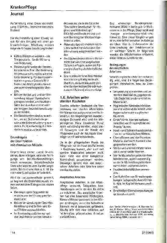 Vorschauseite 6: Maßnahmen gegen die Fäulnis (Sepsis)