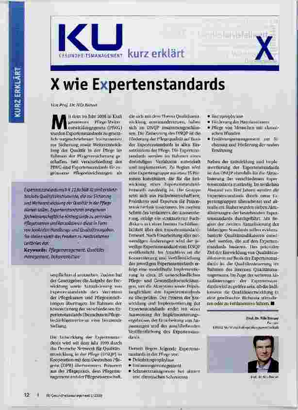 Vorschauseite 1: X wie Experten Standards