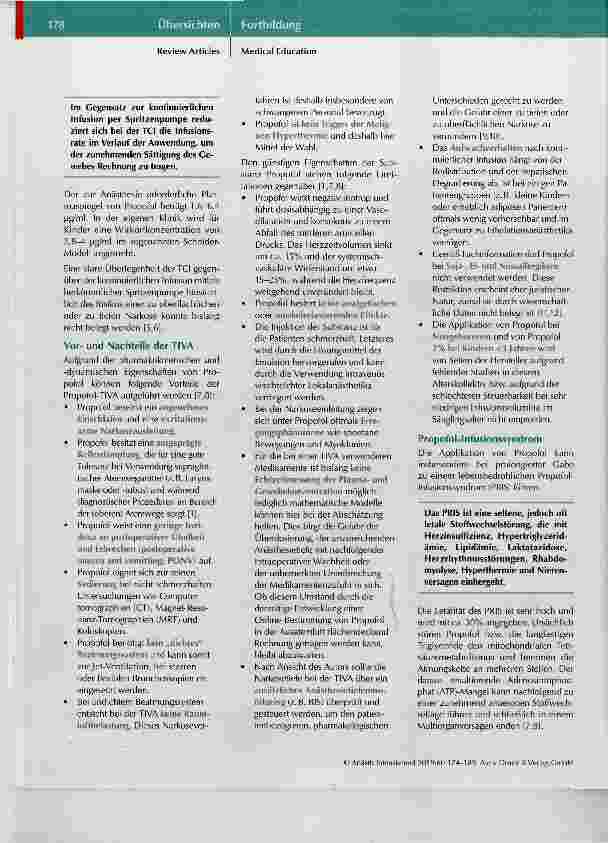 Vorschauseite 4: Klinischer Stellenwert von total Intravenöser Anästhesie (TIVA) und Inhalationsanästhesie