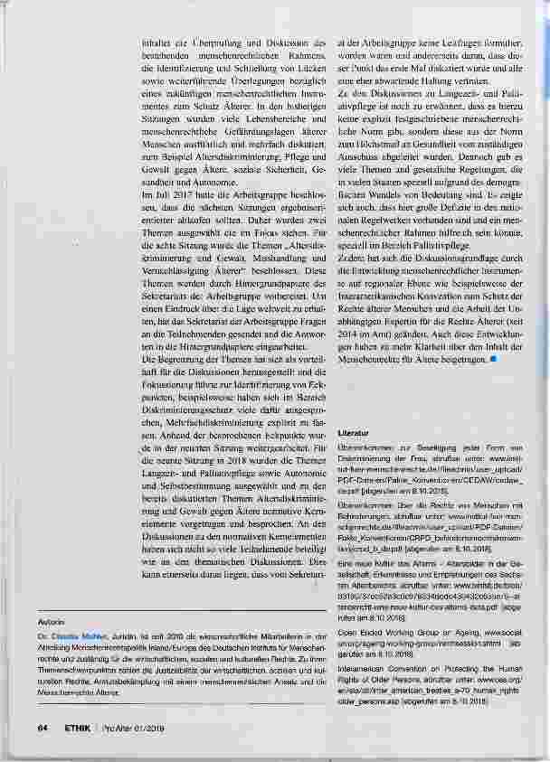 Vorschauseite 3: Gesundheit im Alter ist ein Menschenrecht