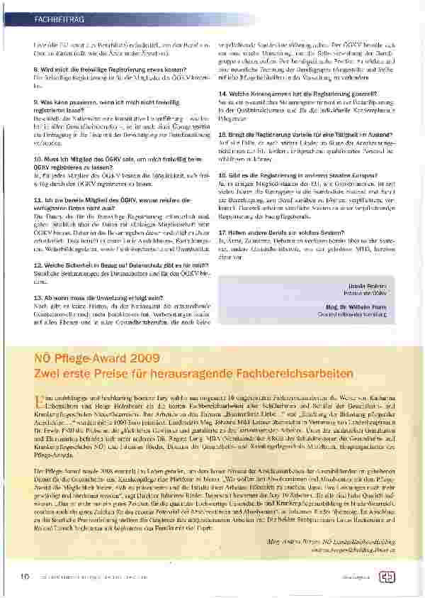 Vorschauseite 2: Listenführung Diplomierte Gesundheitsund Krankenpflege