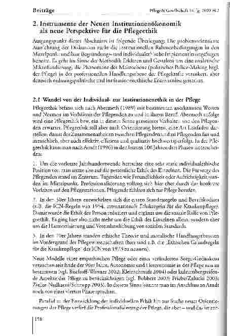 Vorschauseite 4: Ethische Dilemmasituationen in der Pflege. Eine Analyse aus Perspektive der Neuen Institutionenökonomik