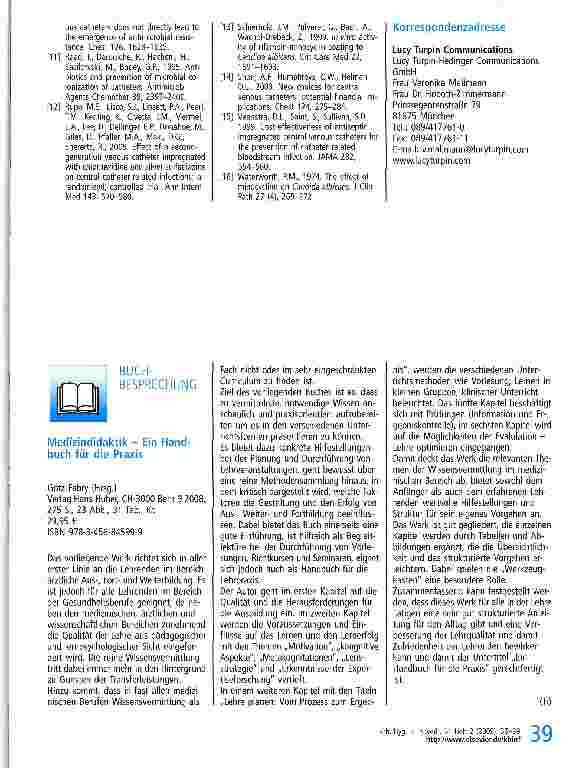 Vorschauseite 4: Prävention Gefäßkatheter-assoziierter Infektionen durch antimikrobielle Katheter