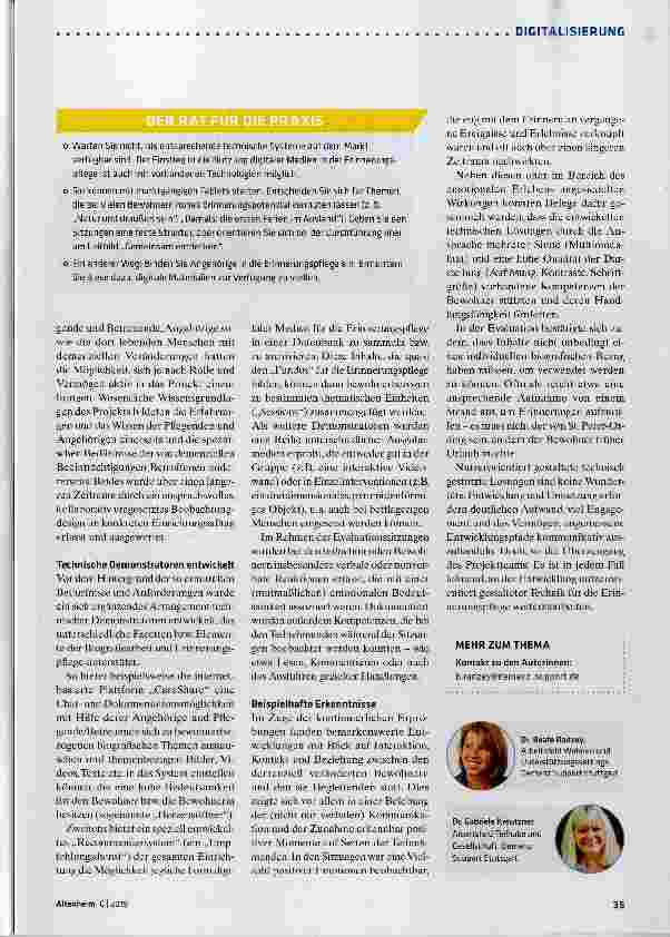 Vorschauseite 2: Technik weckt Erinnerungen