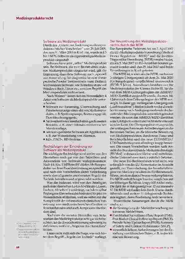 Vorschauseite 3: Die Betreiberverantwortung im neuen Medizinprodukterecht, Teil 1