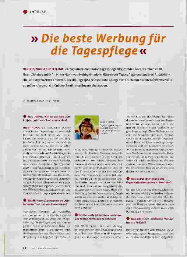 Vorschauseite 1: Die beste Werbung für die Tagespflege