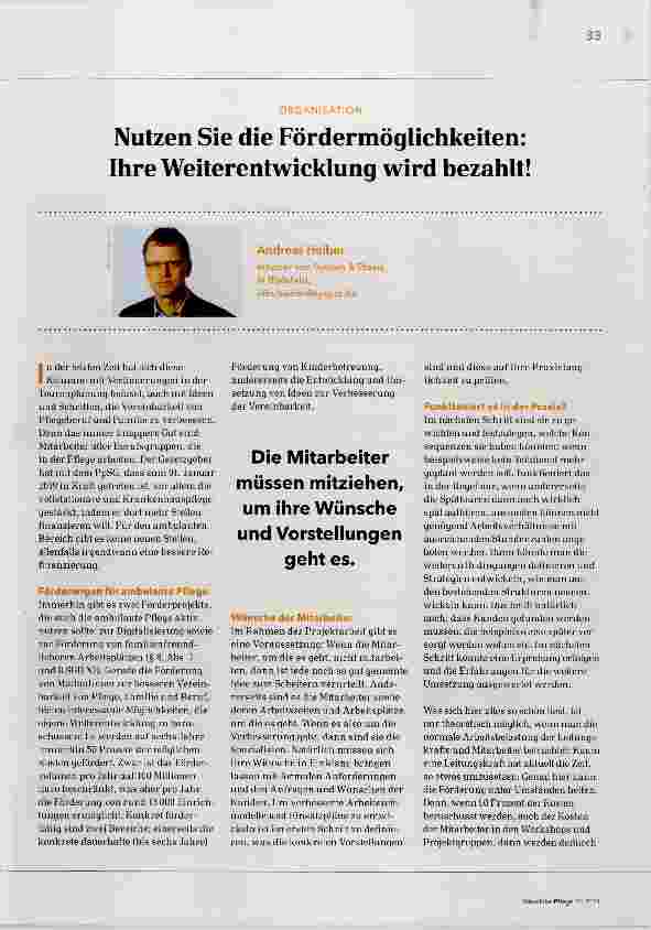 Vorschauseite 1: Nutzen Sie die Fördermöglichkeiten: Ihre Weiterentwicklung wird bezahlt!
