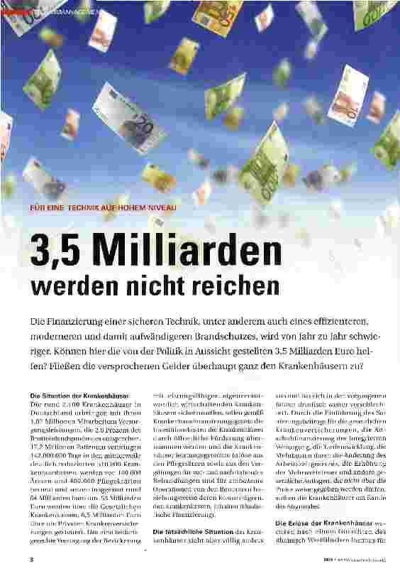 Vorschauseite 1: 3,5 Milliarden werden nicht reichen
