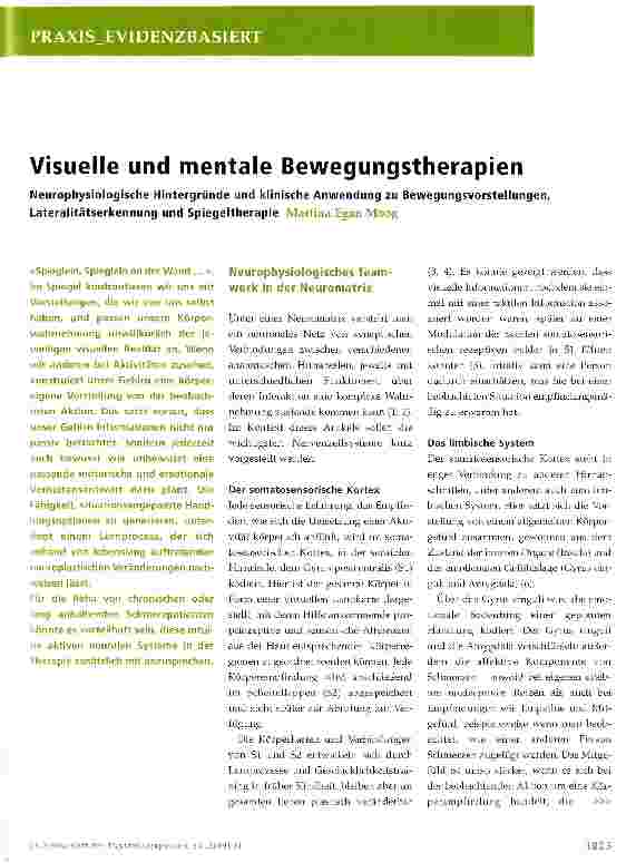 Vorschauseite 1: Visuelle und mentale Bewegungstherapien