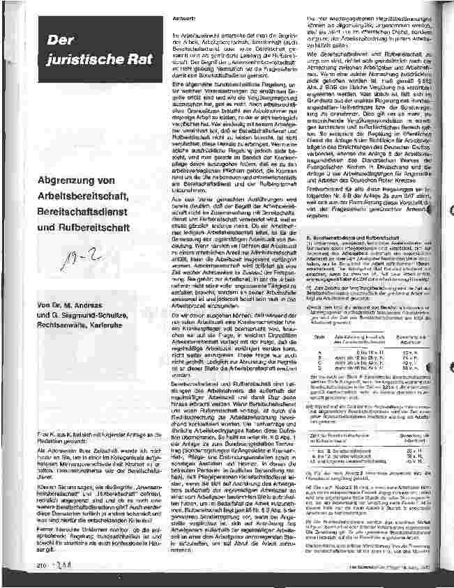 Vorschauseite 1: Abgrenzung von Arbeitsbereitschaft, Bereitschaftsdienst und Rufbereitschaft