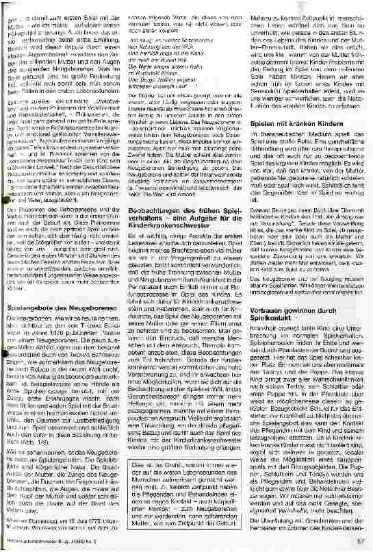 Vorschauseite 3: Spielen und Spiele bei kranken Kindern