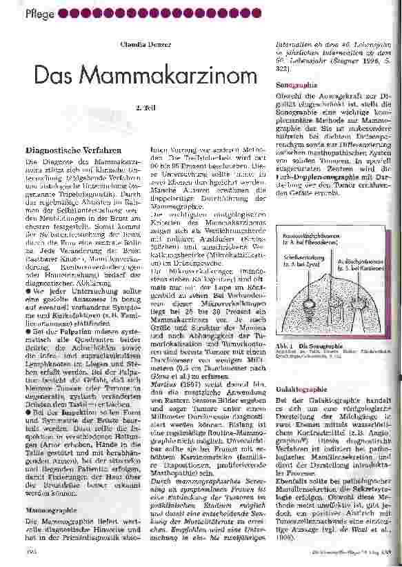 Vorschauseite 1: Das Mammakarzinom 2. Teil