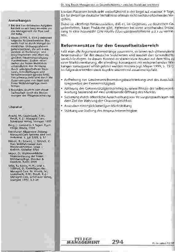 Vorschauseite 4: Management im Gesundheitsbereich zwischen Sozialstaat und Markt