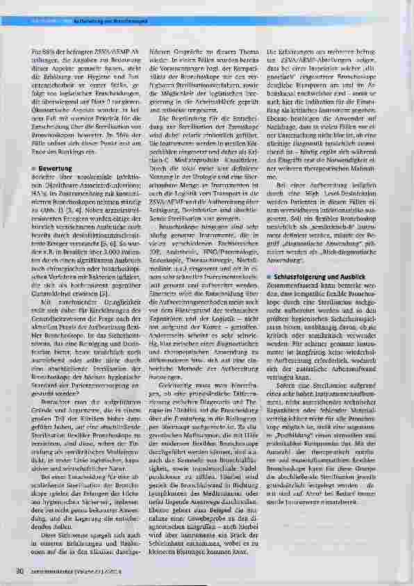 Vorschauseite 4: Aufbereitung von Bronchoskopen - ist es Zeit für eine Veränderung?