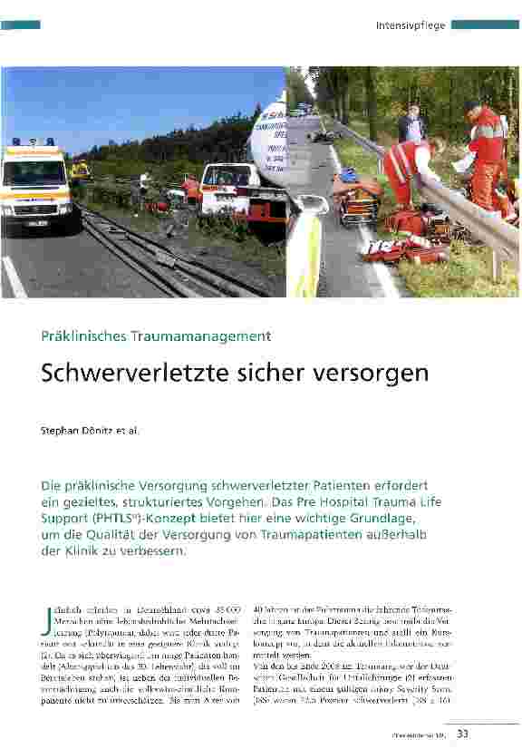 Vorschauseite 1: Schwerverletzte sicher versorgen