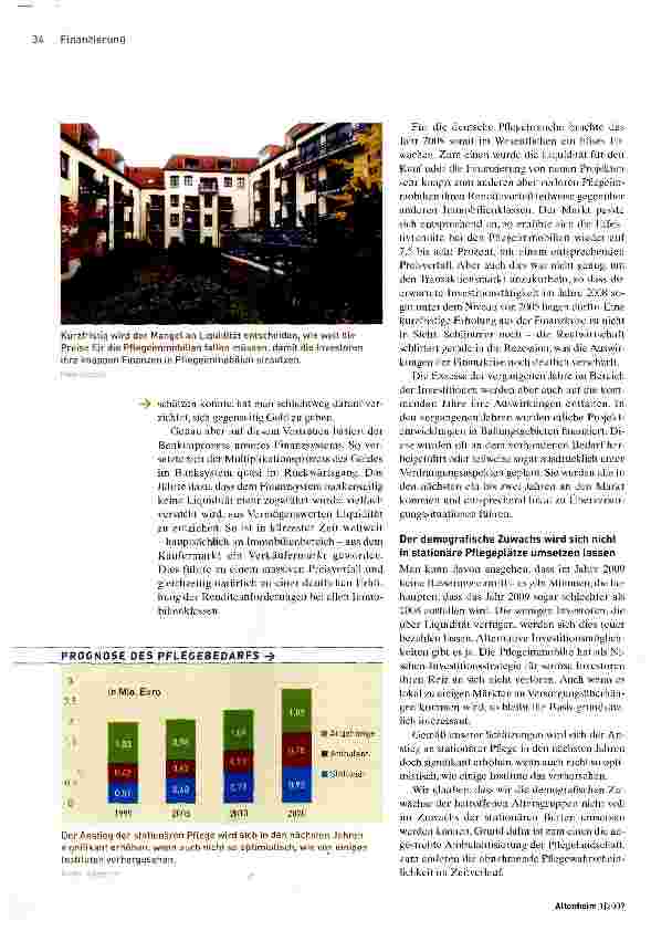 Vorschauseite 2: Pflegeimmobilien verlieren ihren Renditevorteil
