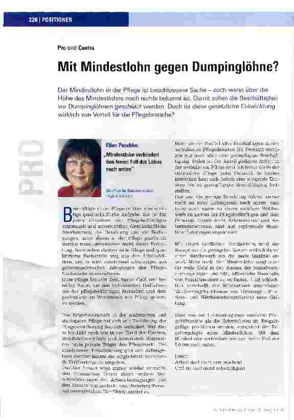 Vorschauseite 1: Mit Mindestlohn gegen Dumpinglöhne?