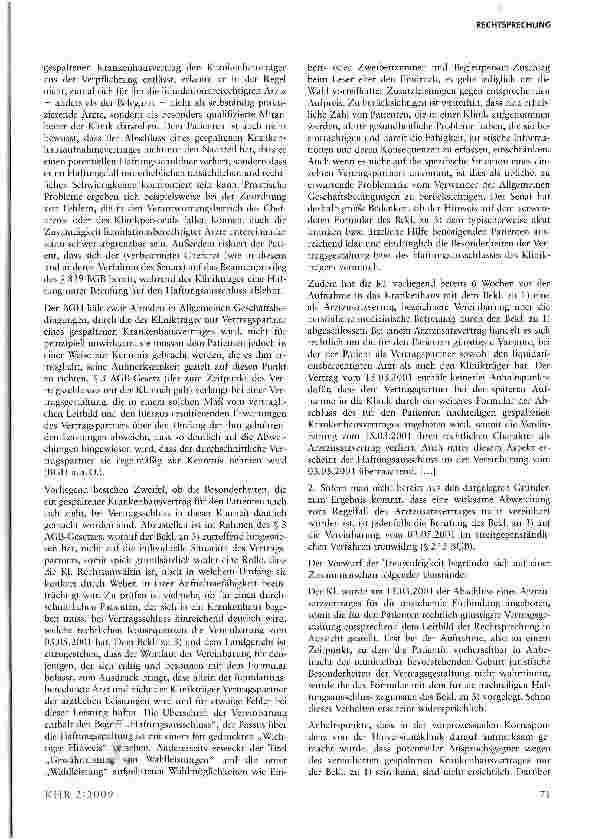 Vorschauseite 4: Zur Wirksamkeit von Haftungsausschlüssen bei der Inanspruchnahme von Wahlleistungen