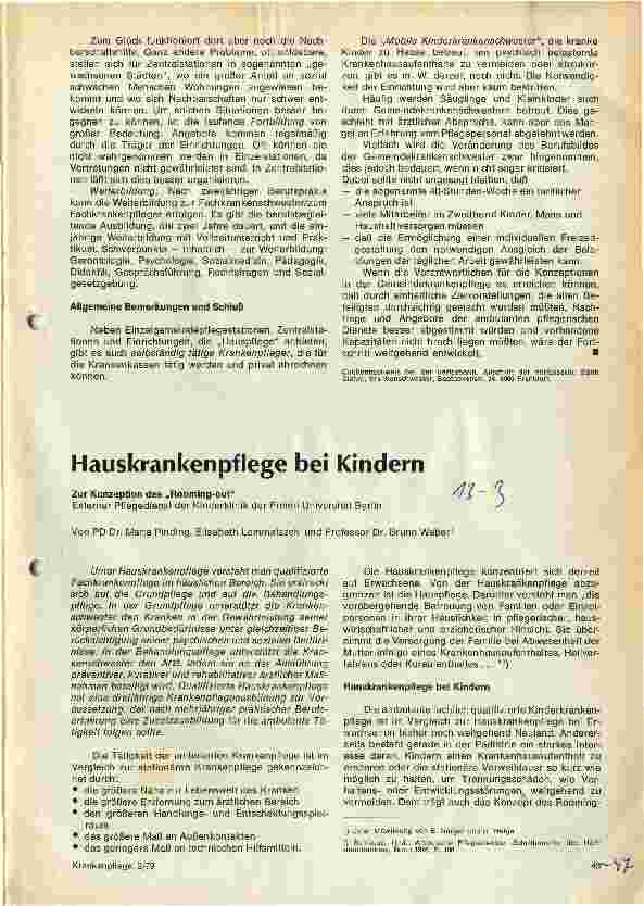 Vorschauseite 3: Veränderungen in der Gemeindekrankenpflege
