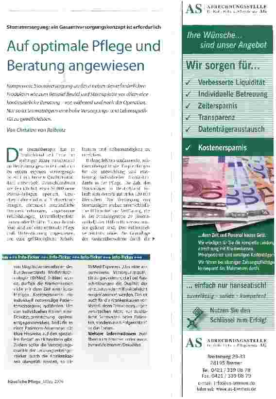 Vorschauseite 1: Auf optimale Pflege und Beratung angewiesen