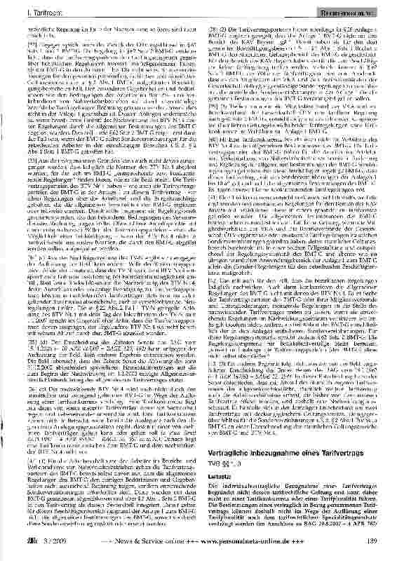 Vorschauseite 2: Ablösung eines Tarifvertrages durch eine andere Abmachung